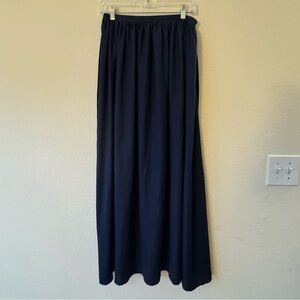 GENTLY WORN | FREEWAY | BOW BELTED MIDI-SKIRT | NAVY BLUE | MEDIUM